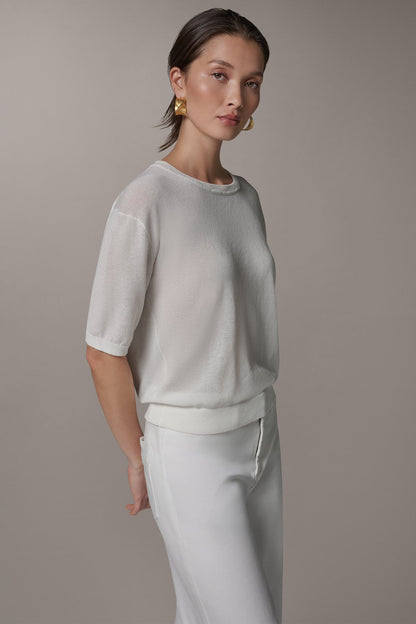 Donna Karan ELBOW SLEEVE SWEATER
