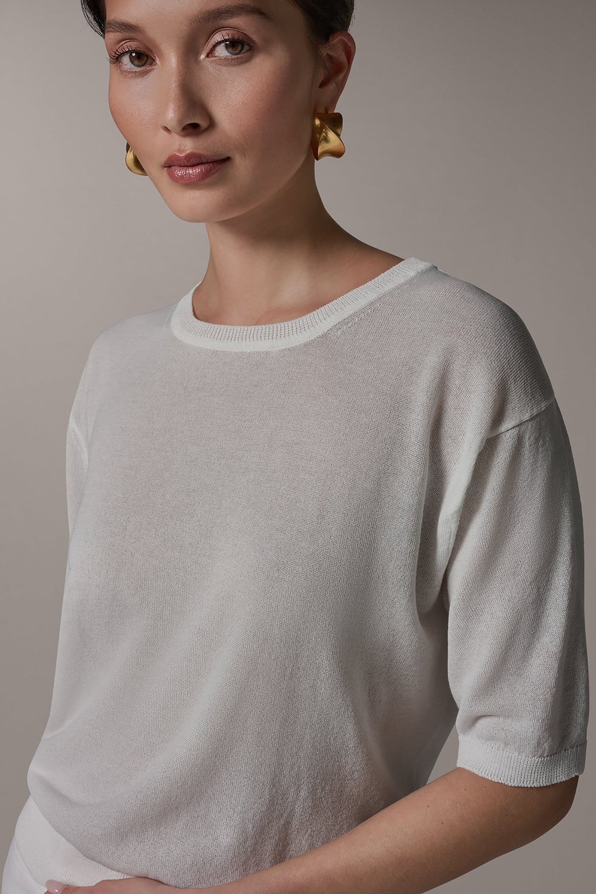 Donna Karan ELBOW SLEEVE SWEATER