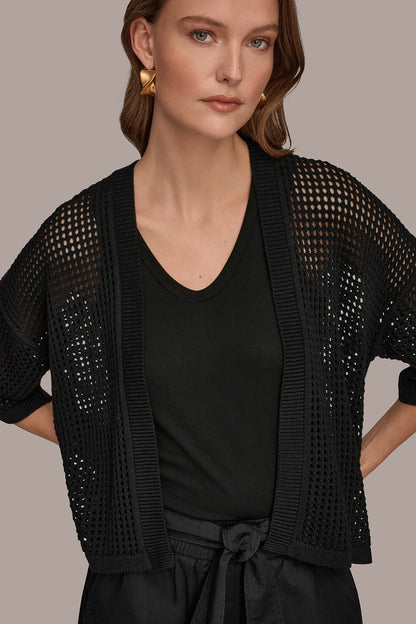 Donna Karan OPEN STITCH CARDIGAN