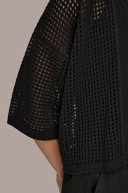 Donna Karan OPEN STITCH CARDIGAN