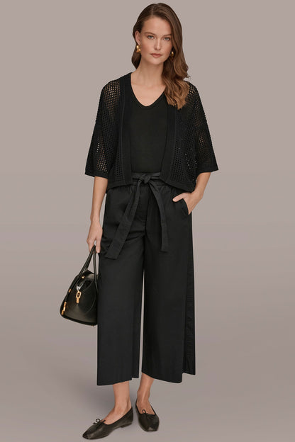 Donna Karan OPEN STITCH CARDIGAN