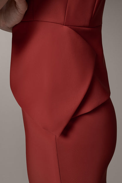 Donna Karan SHORT SLEEVE PEPLUM TOP