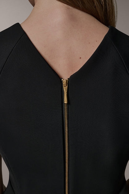 Donna Karan SHORT SLEEVE PEPLUM TOP