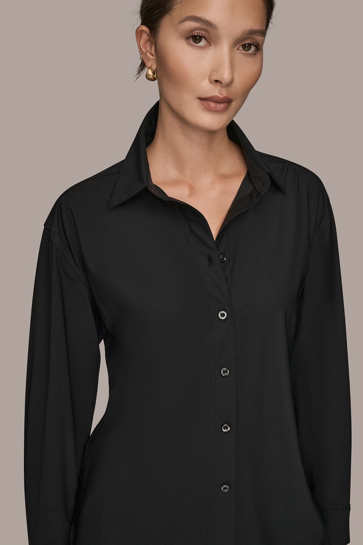 Donna Karan THE MODERN TRAVEL BUTTON-DOWN SHIRT