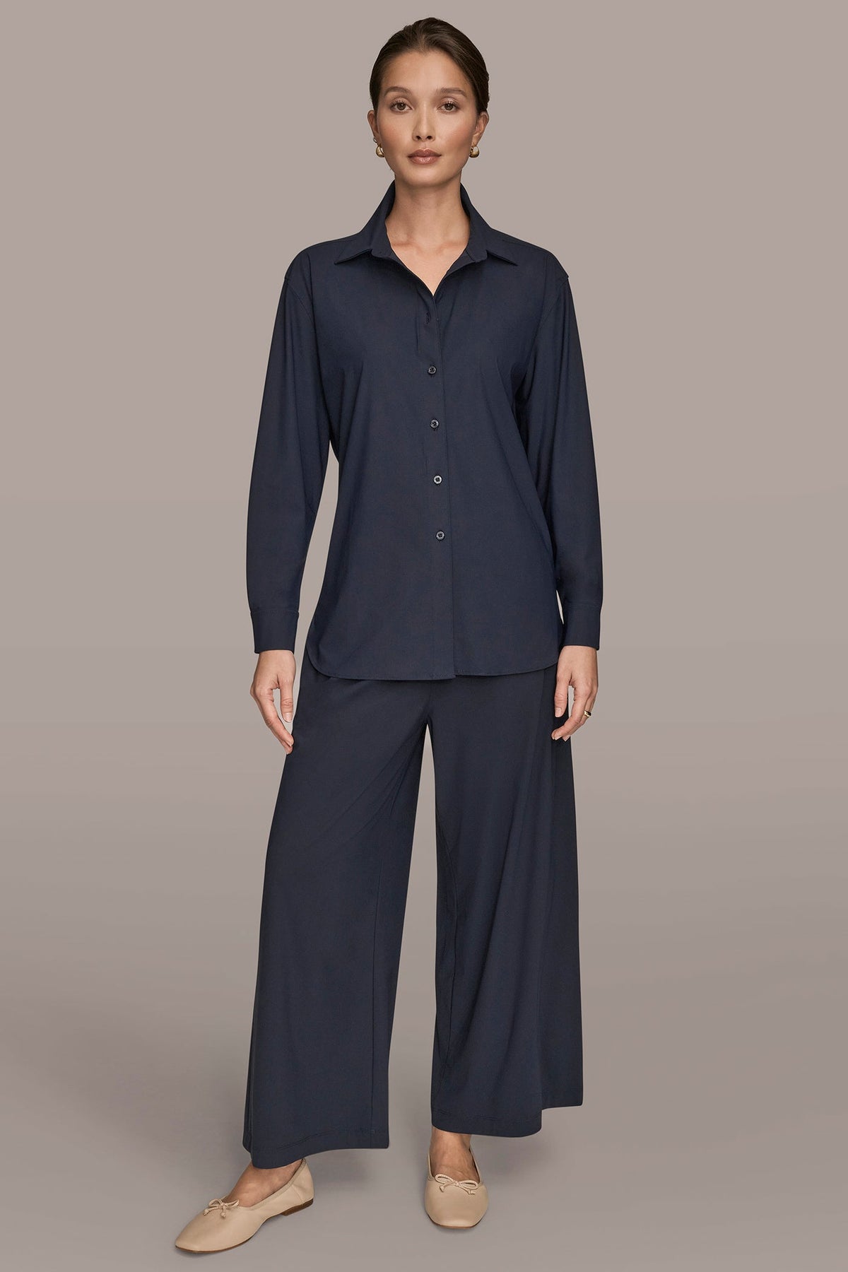 Donna Karan THE MODERN TRAVEL BUTTON-DOWN SHIRT