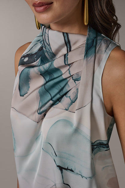 Donna Karan DRAPE TWIST SHOULDER BLOUSE