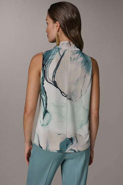 Donna Karan DRAPE TWIST SHOULDER BLOUSE