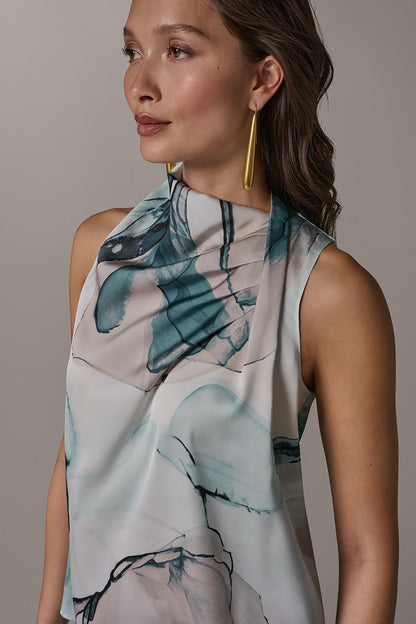 Donna Karan DRAPE TWIST SHOULDER BLOUSE