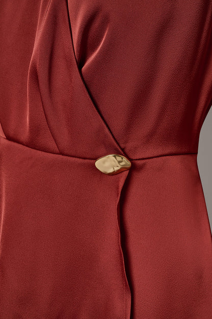 Donna Karan SLEEVELESS WRAP-EFFECT ASYMMETRIC PEPLUM BLOUSE