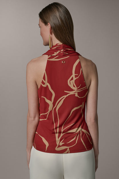 Donna Karan RUCHED V-NECK TOP