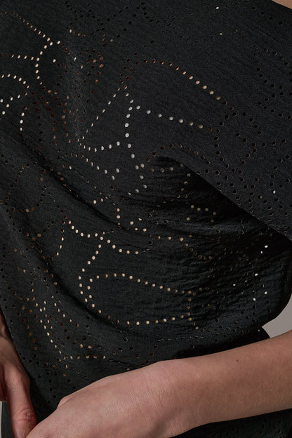 Donna Karan SLEEVELESS ASYMMETRIC LASER CUT TOP
