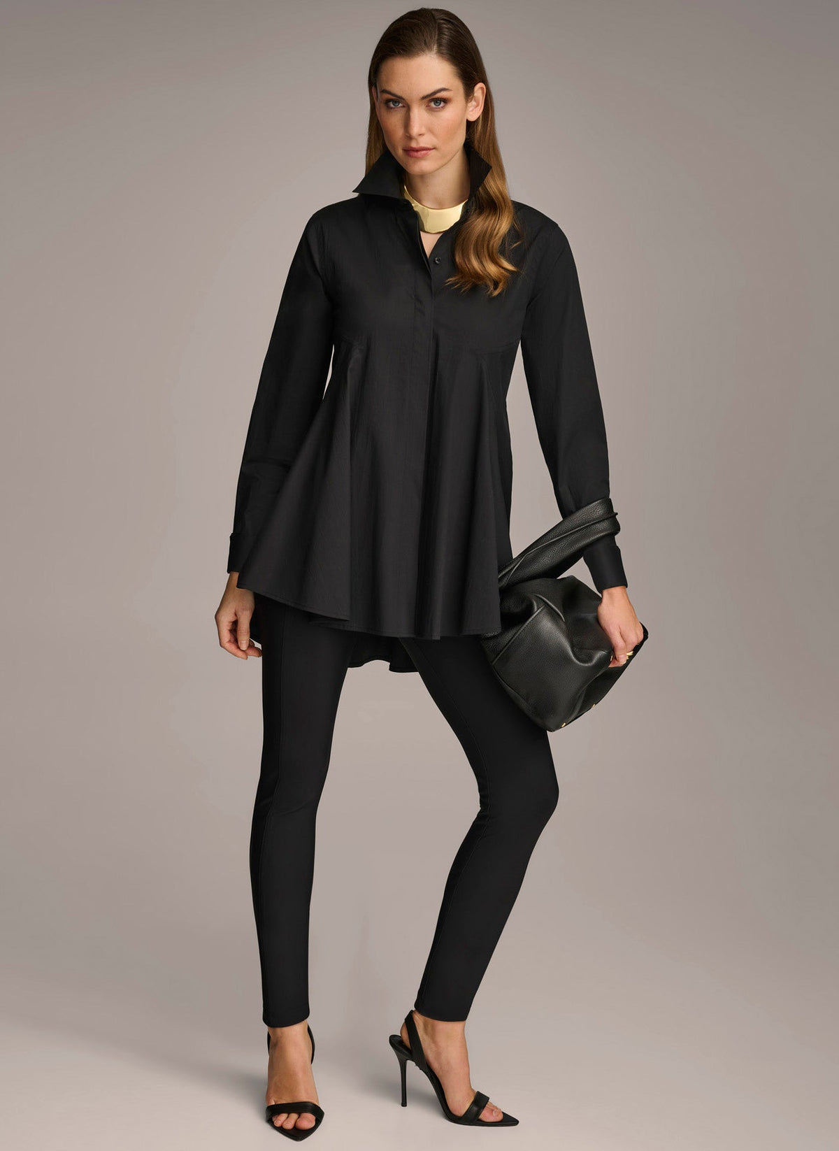 Donna Karan LONG SLEEVE A-LINE TUNIC