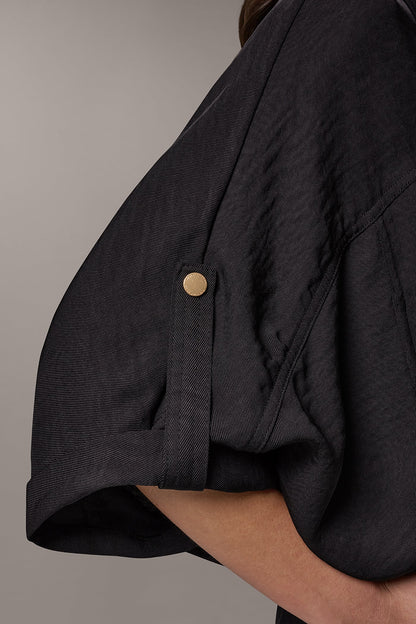 Donna Karan CINCHED HEM SHIRT