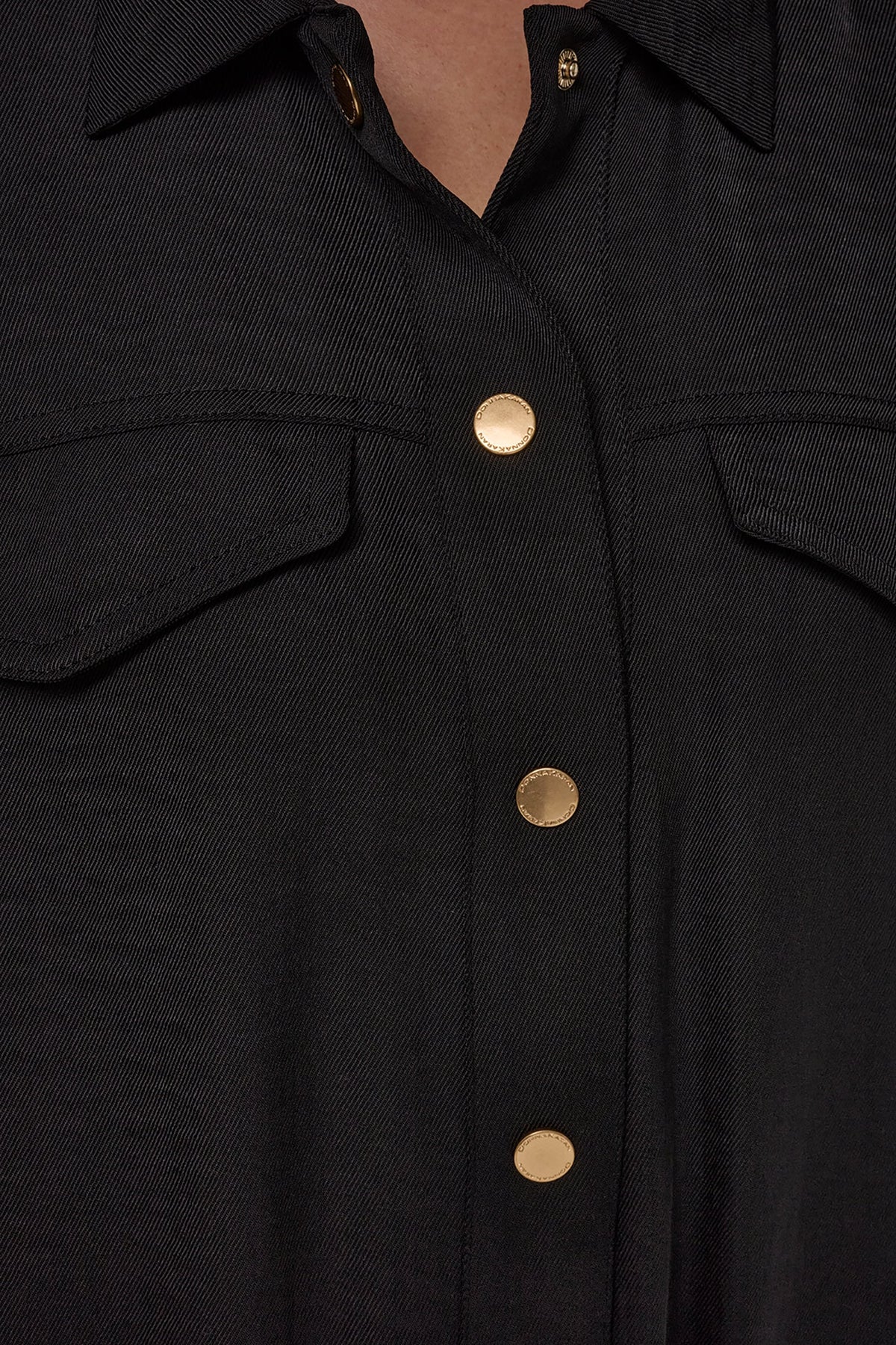 Donna Karan CINCHED HEM SHIRT
