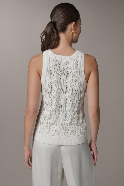 Donna Karan SLEEVELESS SEQUIN SWEATER TANK
