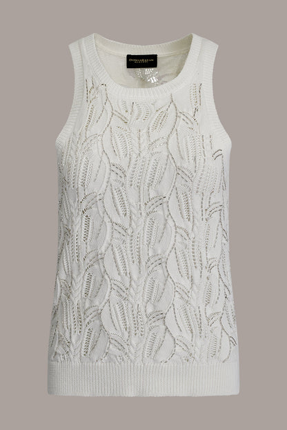 Donna Karan SLEEVELESS SEQUIN SWEATER TANK
