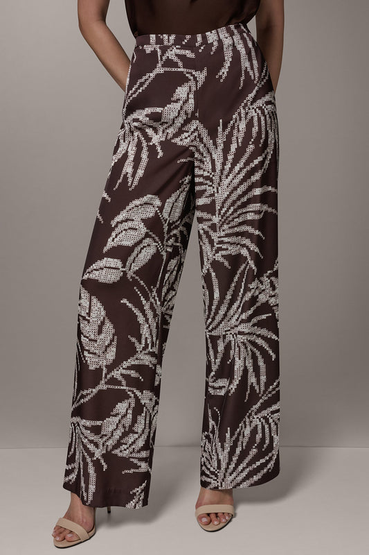 Donna Karan HIGH-RISE PRINT WIDE-LEG PANT