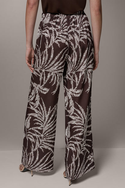 Donna Karan HIGH-RISE PRINT WIDE-LEG PANT