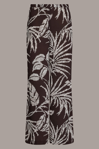 Donna Karan HIGH-RISE PRINT WIDE-LEG PANT