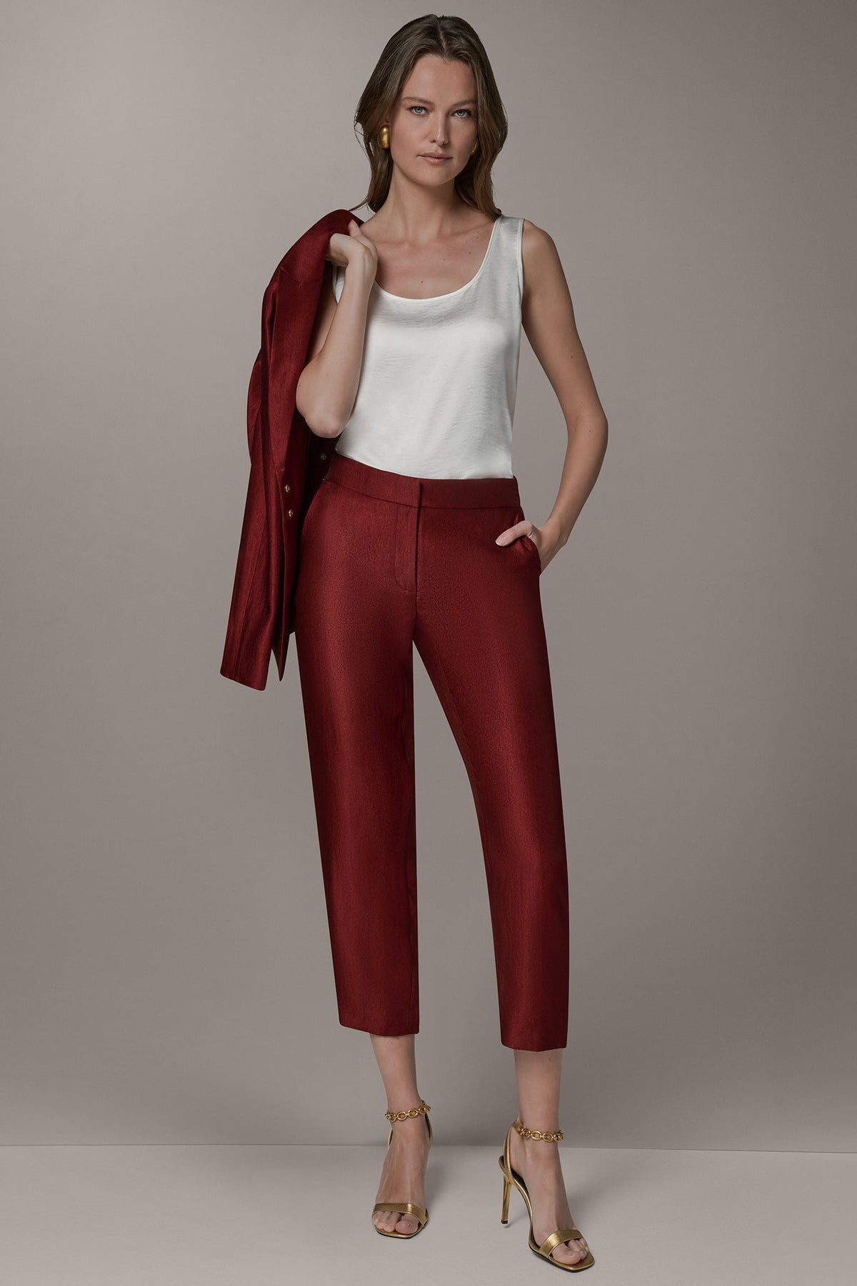 Donna Karan SLIM-LEG ANKLE PANT