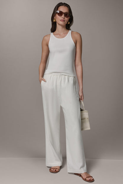 Donna Karan MID-RISE STRAIGHT-LEG ANKLE PANT