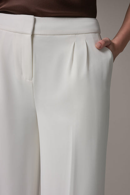 Donna Karan MID-RISE PLEATED WIDE-LEG PANT