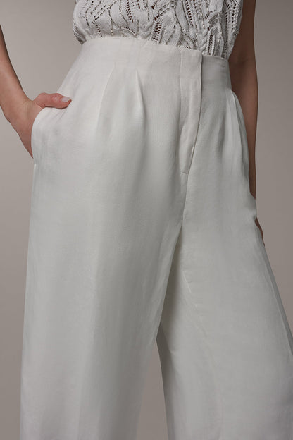 Donna Karan HIGH-RISE WIDE-LEG PANT