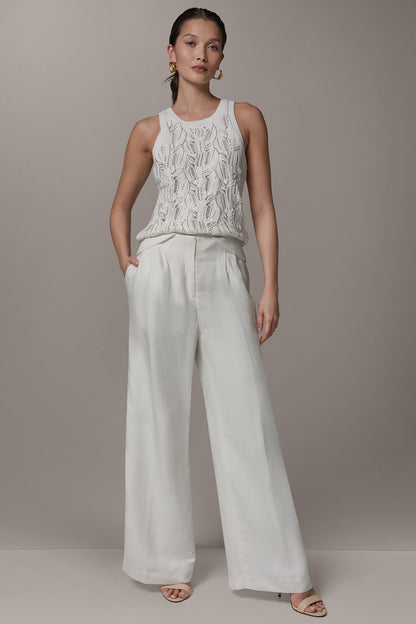 Donna Karan HIGH-RISE WIDE-LEG PANT