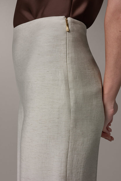 Donna Karan EXTRA HIGH-RISE MÈLANGE WIDE-LEG PANT