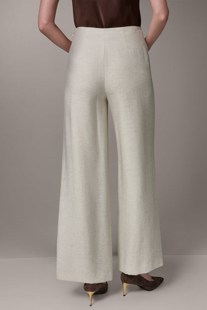 Donna Karan EXTRA HIGH-RISE MÈLANGE WIDE-LEG PANT