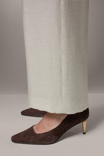 Donna Karan EXTRA HIGH-RISE MÈLANGE WIDE-LEG PANT