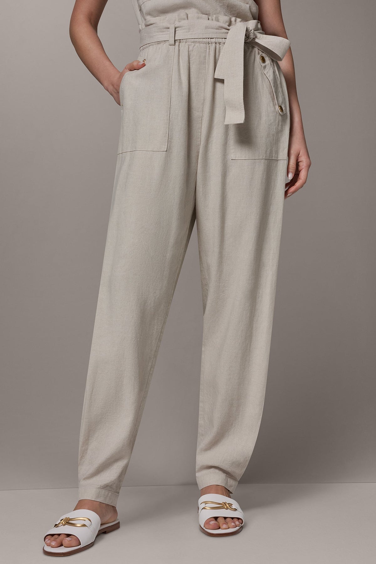 Donna Karan RELAXED PAPERBAG ANKLE PANT