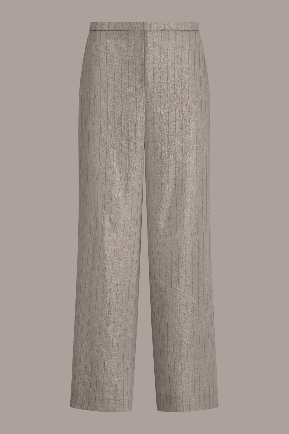 Donna Karan HIGH-RISE METALLIC PINSTRIPE WIDE-LEG PANT