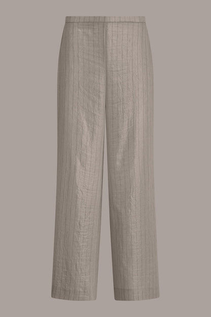Donna Karan HIGH-RISE METALLIC PINSTRIPE WIDE-LEG PANT