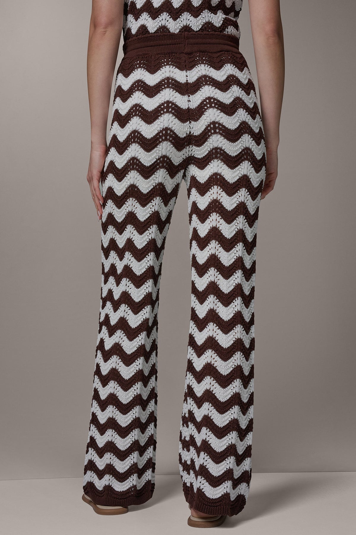 Donna Karan HIGH-RISE POINTELLE STRIPE PULL ON PANT