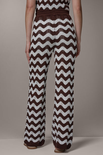 Donna Karan HIGH-RISE POINTELLE STRIPE PULL ON PANT