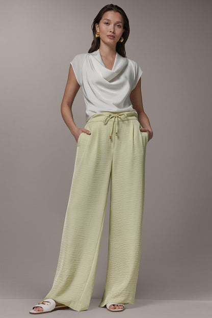 Donna Karan EXTRA HIGH-RISE WIDE-LEG PULL-ON PANT