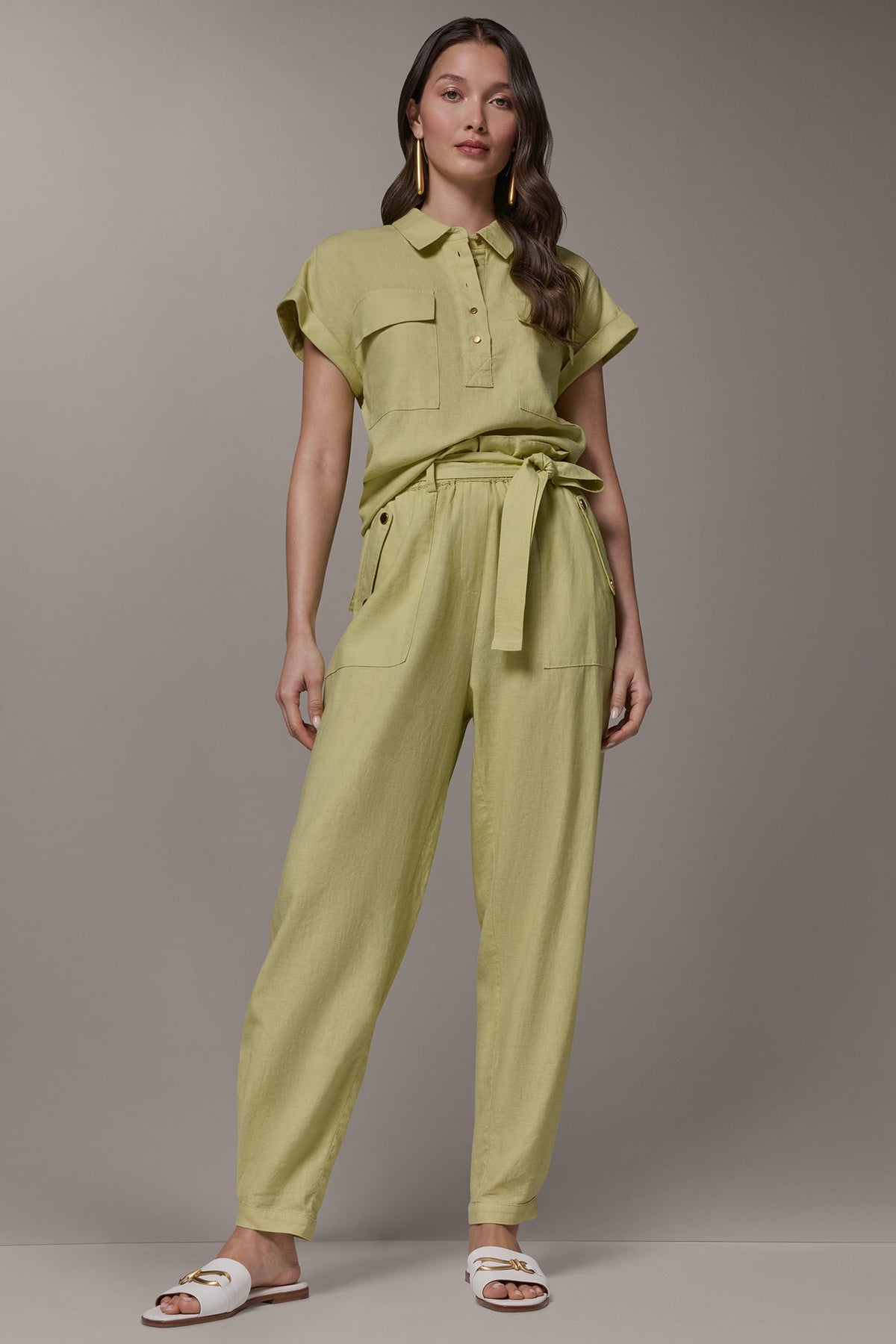Donna Karan RELAXED PAPERBAG ANKLE PANT