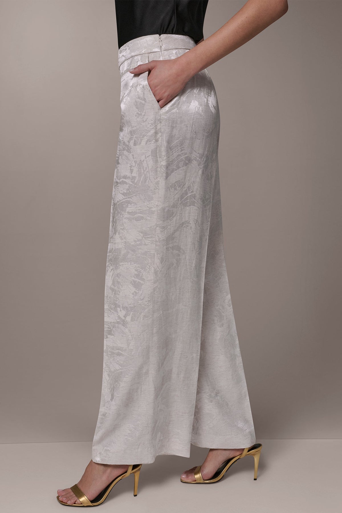 Donna Karan EXTRA HIGH-RISE WIDE-LEG SUIT PANT