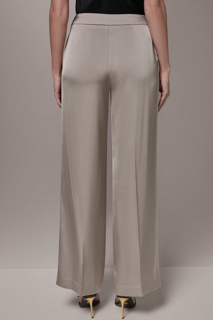 Donna Karan SATIN EXTRA HIGH-RISE WIDE-LEG SUIT PANT