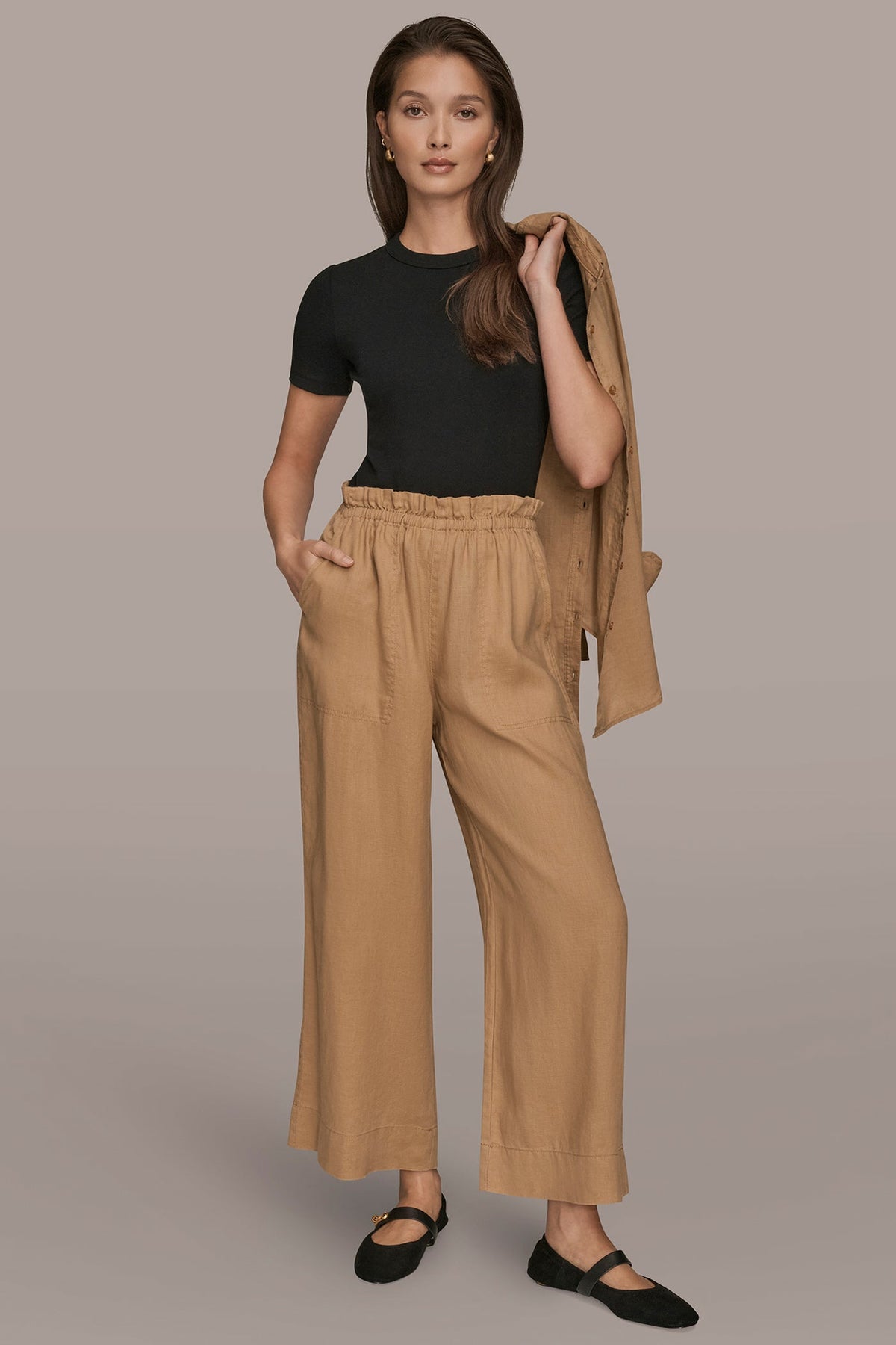 Donna Karan HIGH-RISE PAPERBAG PANT