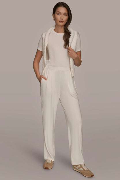 Donna Karan HIGH-RISE PLEATED PANT