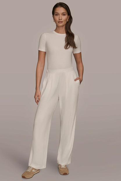 Donna Karan HIGH-RISE PLEATED PANT