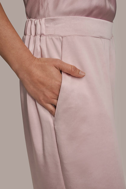 Donna Karan SATIN MID-RISE RELAXED PANT
