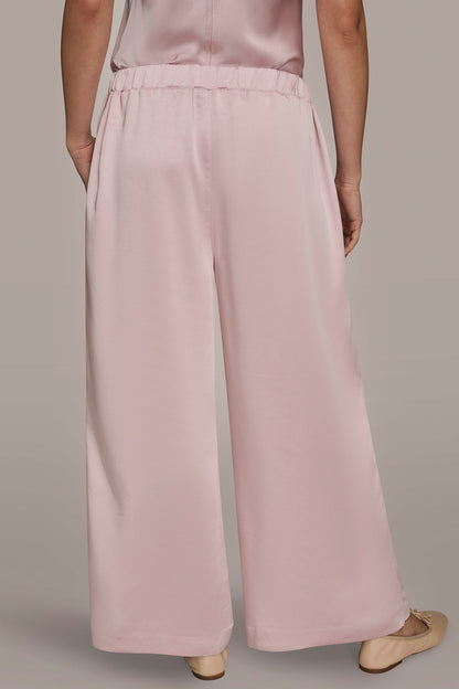 Donna Karan SATIN MID-RISE RELAXED PANT