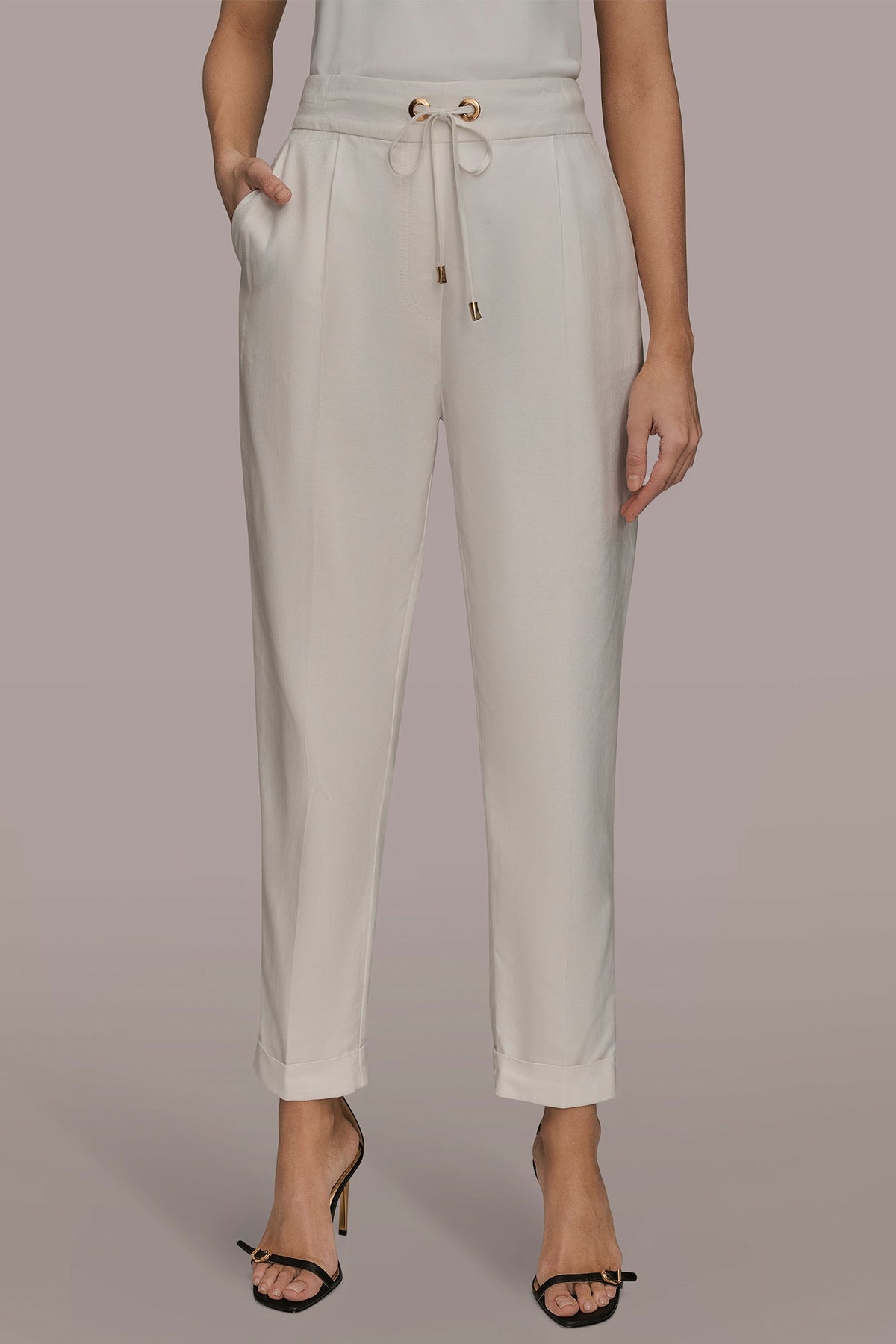 Donna Karan DRAWSTRING CUFFED PANT