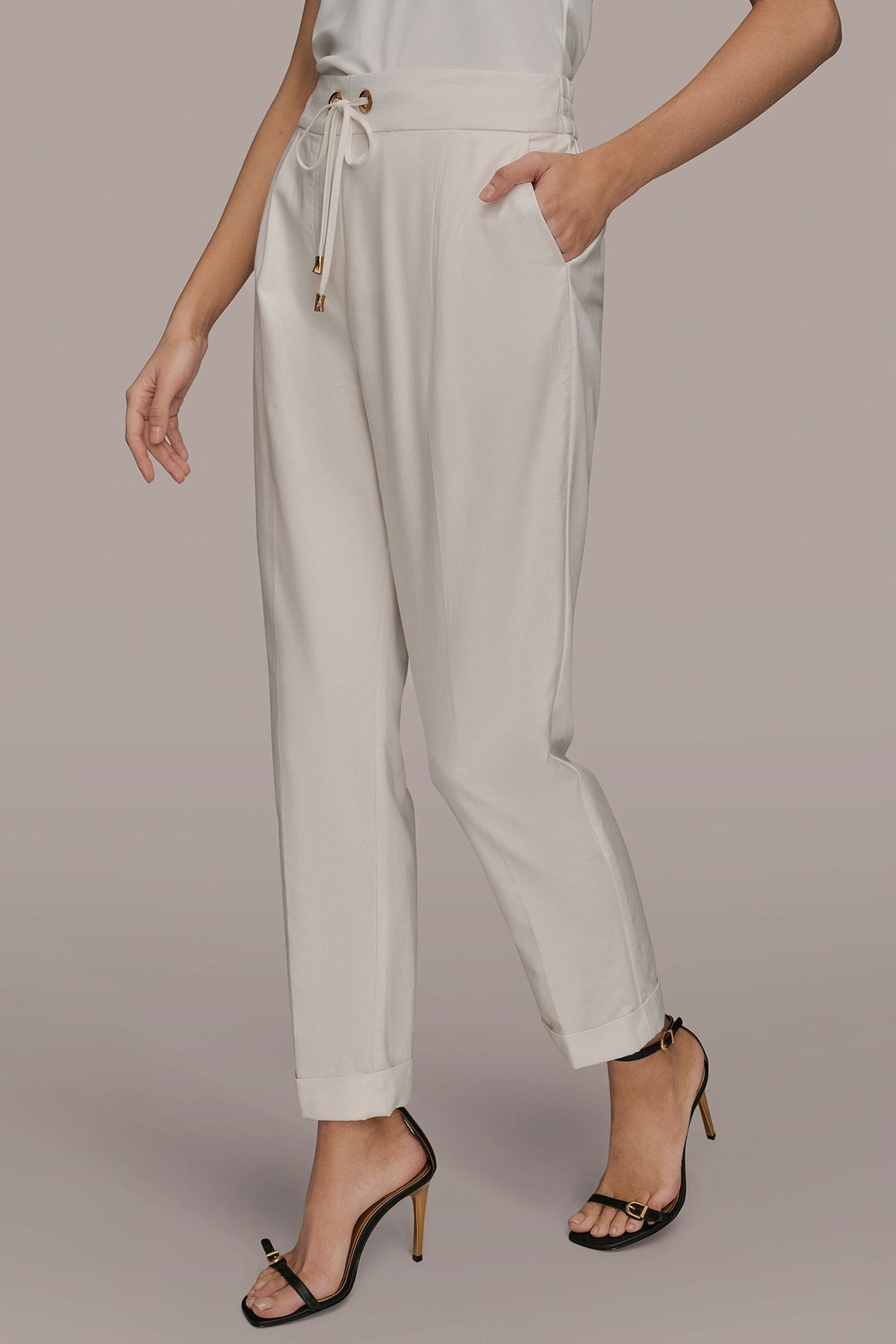 Donna Karan DRAWSTRING CUFFED PANT
