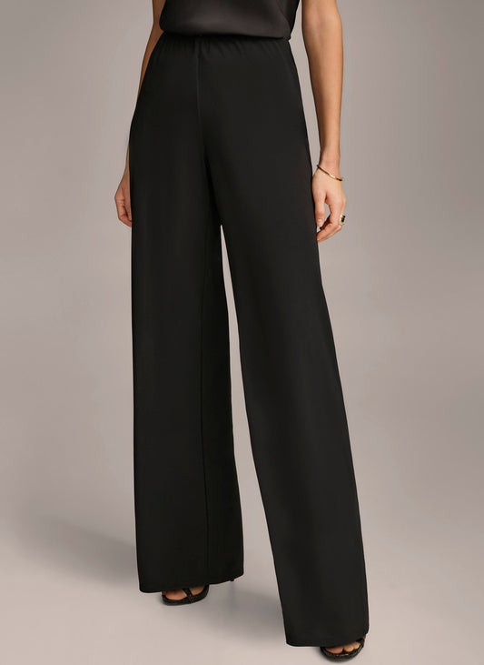 Donna Karan WIDE LEG FLAT FRONT PANT