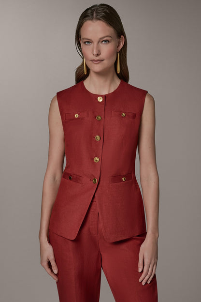 Donna Karan COLLARLESS VEST