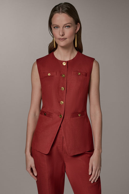 Donna Karan COLLARLESS VEST